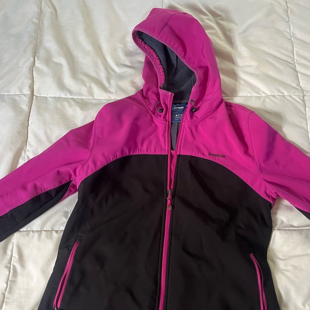 Reebok women pink rain coat size medium